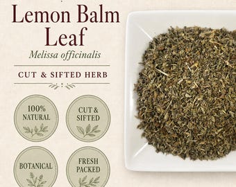 Lemon Balm Leaf | Melissa officinalis | Cut & Sifted Herbal Tea Ingredient | Wild Crafted