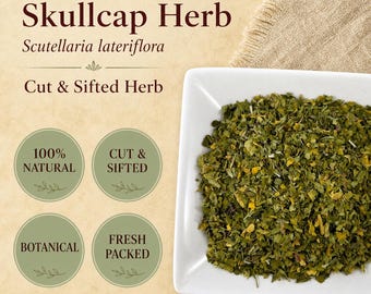 Skullcap Herb | Scutellaria lateriflora | Cut & Sifted Botanical | Wild Crafted