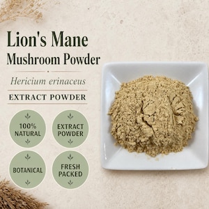 Lion's Mane Mushroom Powder | Hericium erinaceus | Beta Glucan