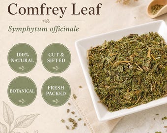 Comfrey Leaf | Symphytum officinale | Cut & Sifted Herb | Wild Crafted Botanical