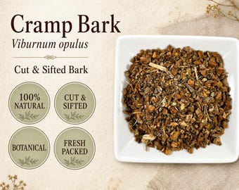 Cramp Bark | Viburnum opulus | Cut & Sifted Botanical Ingredient | Wild Crafted