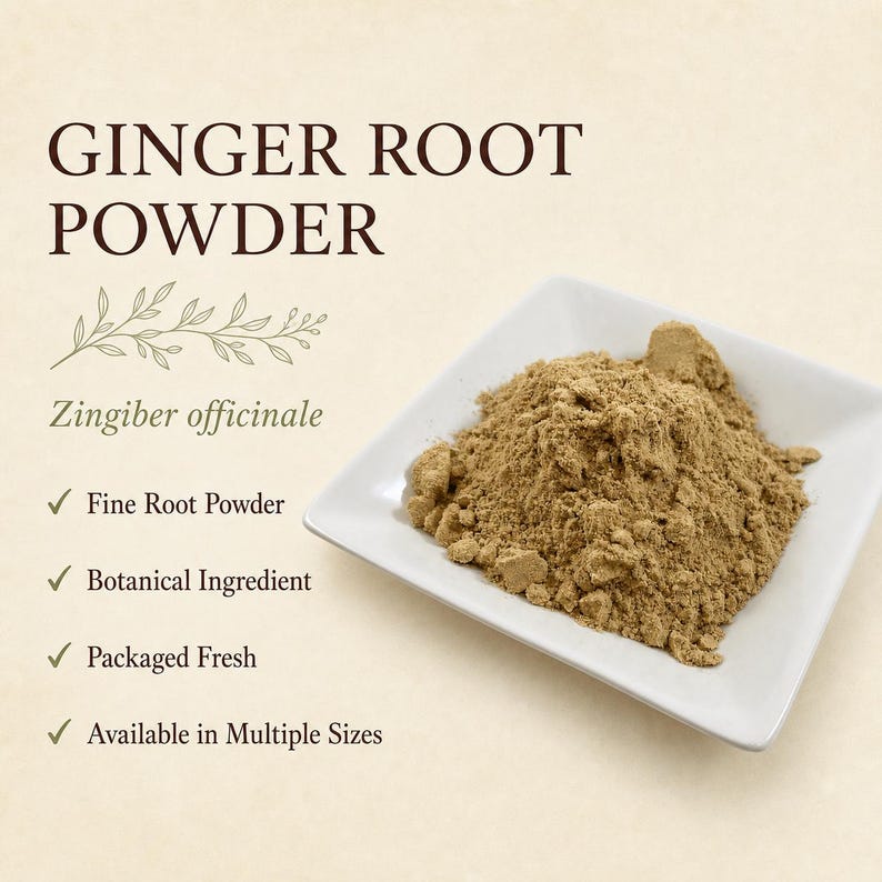 Ginger Root Powder | Zingiber officinale | Fine Ground Botanical Powder | Wild Crafted image 4