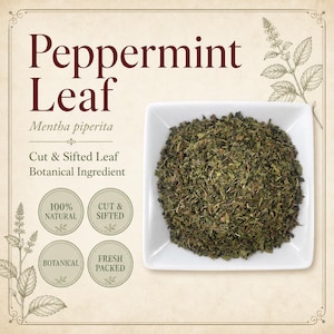 Peppermint Leaf | Mentha × piperita | Cut & Sifted Herbal Tea Ingredient | Wild Crafted