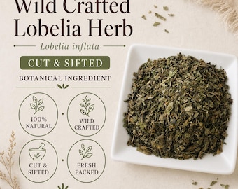 Lobelia Herb | Lobelia inflata | Cut & Sifted Botanical Ingredient | Wild Crafted