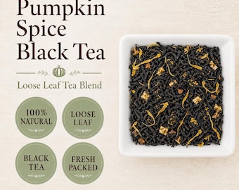Pumpkin Spice Black Tea | Loose Leaf Autumn Tea Blend | Fall Favorite