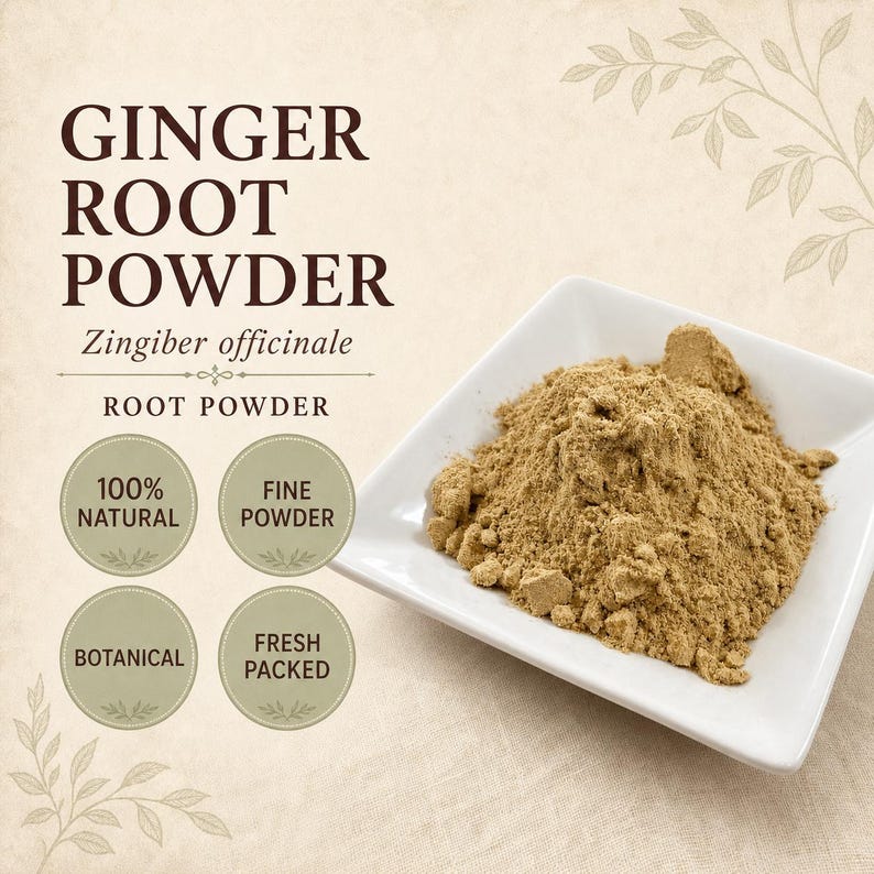Ginger Root Powder | Zingiber officinale | Fine Ground Botanical Powder | Wild Crafted image 3