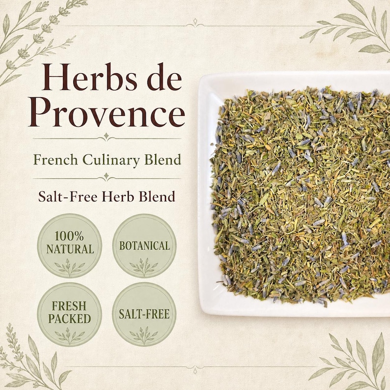 Erbe di Provenza / Senza sale / Miscela di erbe francesi / Condimento culinario fresco immagine 3