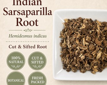 Indian Sarsaparilla Root | Hemidesmus indicus | Cut & Sifted Botanical | Wild Crafted