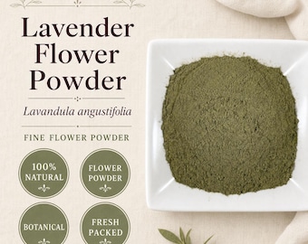 Lavender Flower Powder | Lavandula angustifolia | Fine Ground Botanical Powder | Wild Crafted