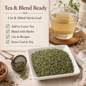 Stevia Leaf | Stevia rebaudiana | Cut & Sifted Sweet Herb | Wild Crafted image 4