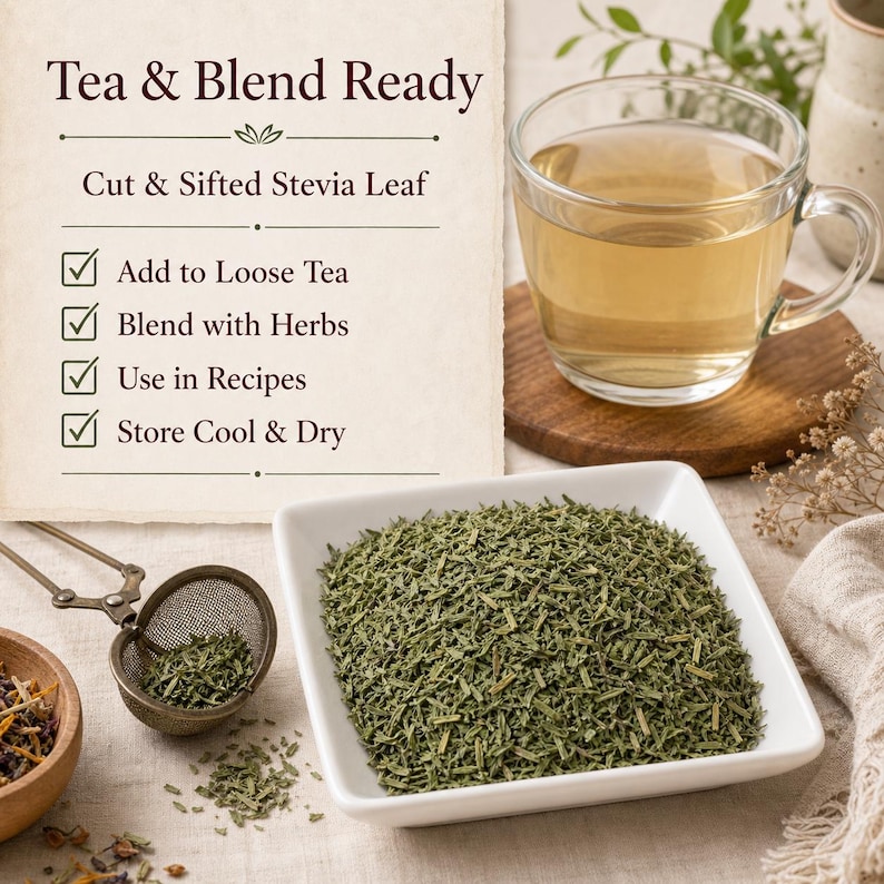 Stevia Leaf | Stevia rebaudiana | Cut & Sifted Sweet Herb | Wild Crafted image 4