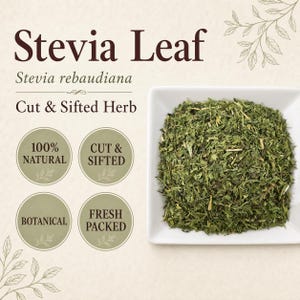 Stevia Leaf | Stevia rebaudiana | Cut & Sifted Sweet Herb | Wild Crafted image 1