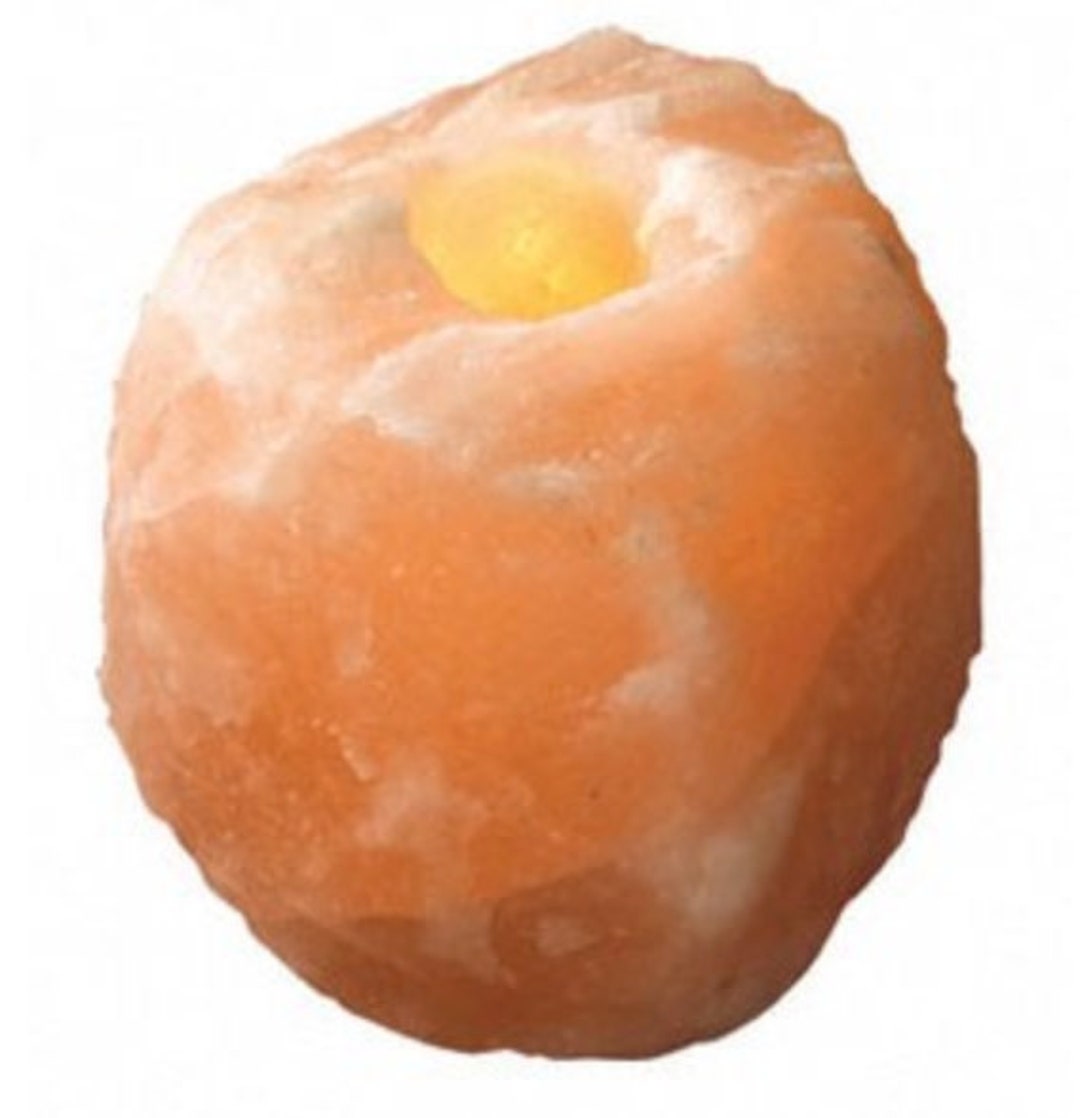 Natural Himalayan Rock Salt Candle Tea Light Holder Healthy Etsy