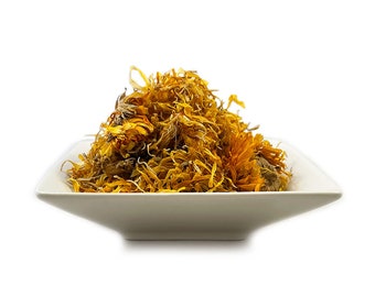 Egyptian Organic Calendula (Marigold) WHOLE FLOWERS ( Calendula officinalis) C/S Cut & Sifted Fresh Batch - Free Shipping in USA