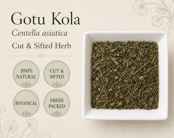 Gotu Kola Herb | Centella asiatica | Cut & Sifted Herbal Tea Ingredient | Wild Crafted