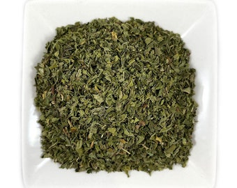 Organic Spearmint Leaf (Mentha spicata) C/S Cut & Sifted Rough Cut Ultra Fresh - Free Shipping in USA