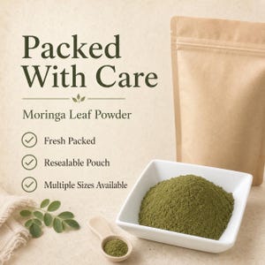 Polvo de hojas de moringa / Moringa oleifera / Ingrediente botánico / Recolectado en la naturaleza imagen 7