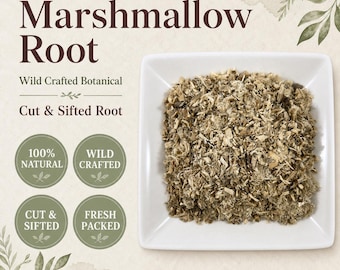 Marshmallow Root | Althaea officinalis | Cut & Sifted | Herbal Tea Ingredient |  Wild Crafted