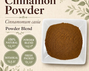 Cinnamon Powder | Cinnamomum cassia | Fine Ground Culinary Spice | Wild Crafted
