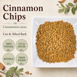 Zimt Chips | Cinnamomum cassia | Geschnittene und gesiebte botanische Rinde | Wilde Handarbeit