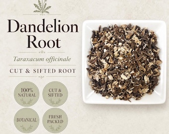 Dandelion Root | Taraxacum officinale | Cut & Sifted Herbal Tea Ingredient | Wild Crafted