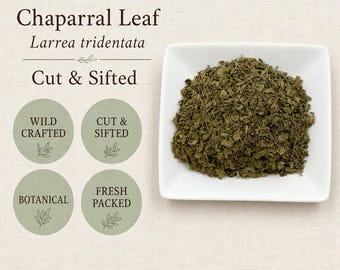 Chaparral Leaf | Larrea tridentata |  Cut & Sifted Botanical Ingredient | Wild Harvested