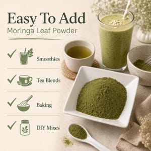 Polvo de hojas de moringa / Moringa oleifera / Ingrediente botánico / Recolectado en la naturaleza imagen 4