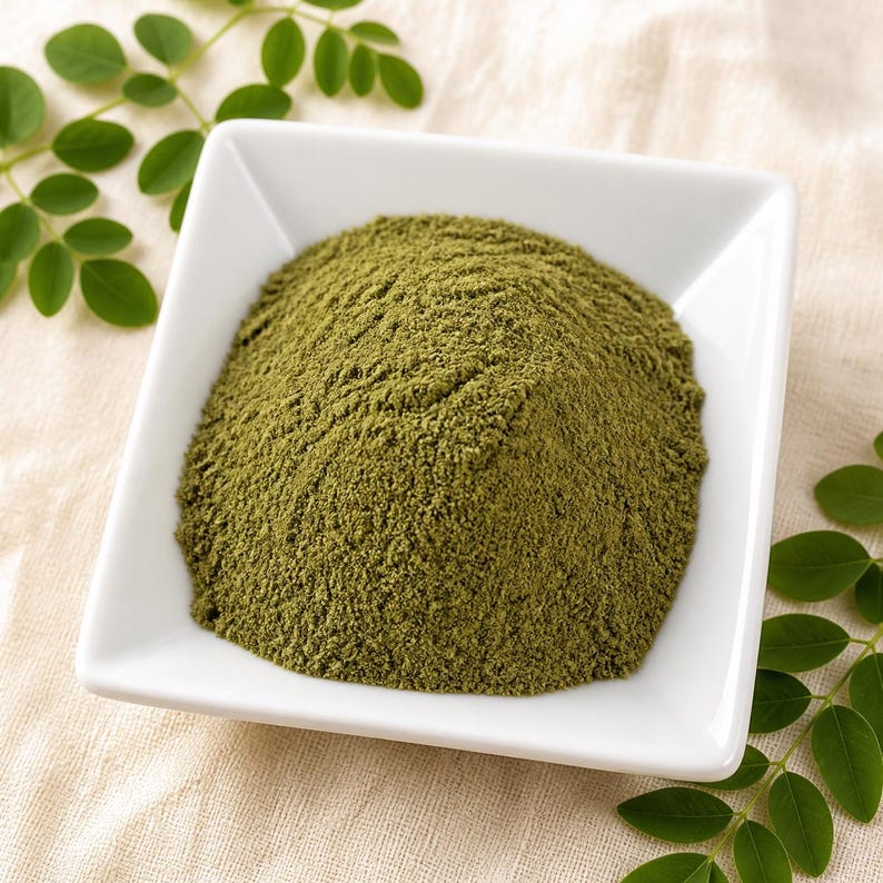 Polvo de hojas de moringa / Moringa oleifera / Ingrediente botánico / Recolectado en la naturaleza imagen 6