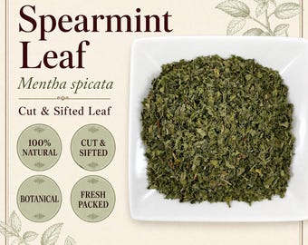 Spearmint Leaf | Mentha spicata | Cut & Sifted Botanical Ingredient | Wild Crafted