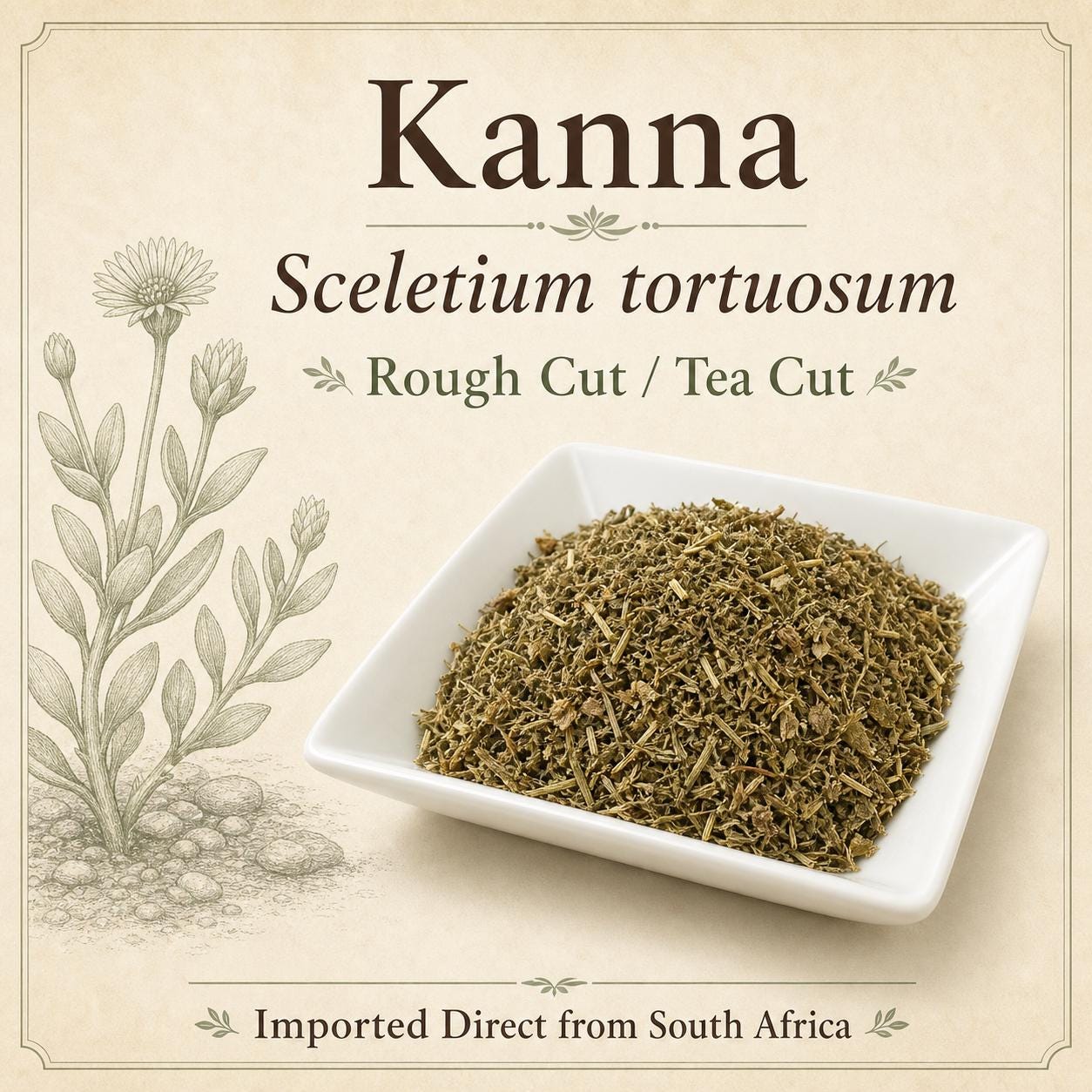 Kanna Herb | Sceletium Tortuosum | Shredded Cut Botanical Herb