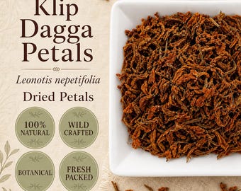 Klip Dagga Petals | Leonotis nepetifolia | Lion's Ear Flowers | Wild Crafted