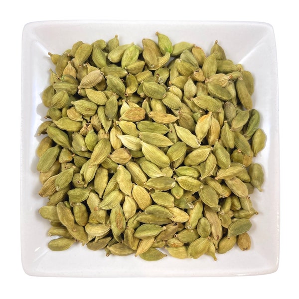 Organic Cardamom Pods Green (Elettaria cardamomum) - Fresh Batch - Free Shipping in USA