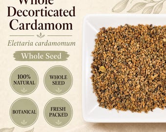 Decorticated Cardamom Seeds | Elettaria cardamomum | Whole Spice | Wild Crafted