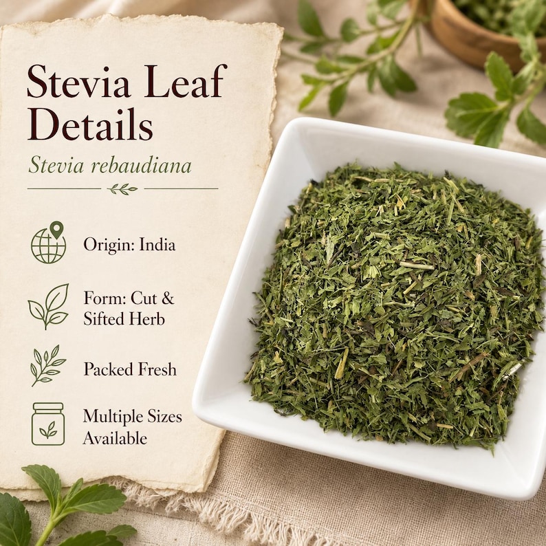 Stevia Leaf | Stevia rebaudiana | Cut & Sifted Sweet Herb | Wild Crafted image 5