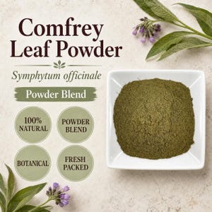 Comfrey Leaf Powder | Symphytum officinale | Fine Ground Botanical Powder | Wild Crafted