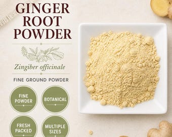Ginger Root Powder | Zingiber officinale | Botanical Tea Ingredient | Wild Crafted