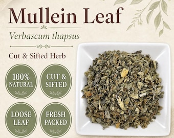 Mullein Leaf | Verbascum thapsus | Cut & Sifted Herbal Tea Ingredient | Wild Crafted