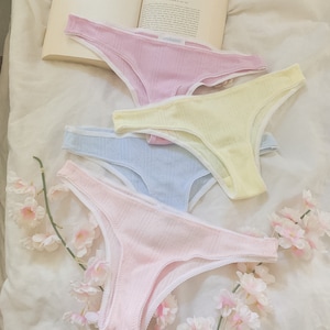 Cute Basic Pointelle Undies - MTO - handmade - ethical - eco-friendly - one of a kind - top - flowers - vintage inspired