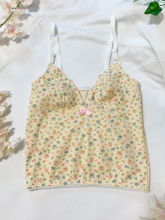 Sophie Tank Top - handmade - MTO, ethical, eco-friendly, tanktop, pointelle, vintage inspired, Camisole, 00s, Minimal