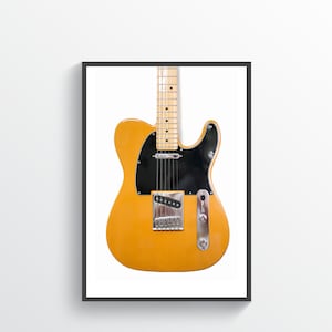 Fender Telecaster, Downloadable Print, Wall Decor, Home Decor, Guitar Poster, Rock n Roll Artwork, Musician Gift