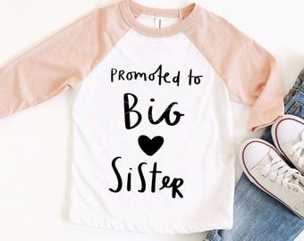 Promoted To Big Sister Svg, DXF, PNG, Hand Lettered Svg, Cricut and Silhouette, Big Sister Svg, Sister Svg, Cutting Files, Big Sis Svg,