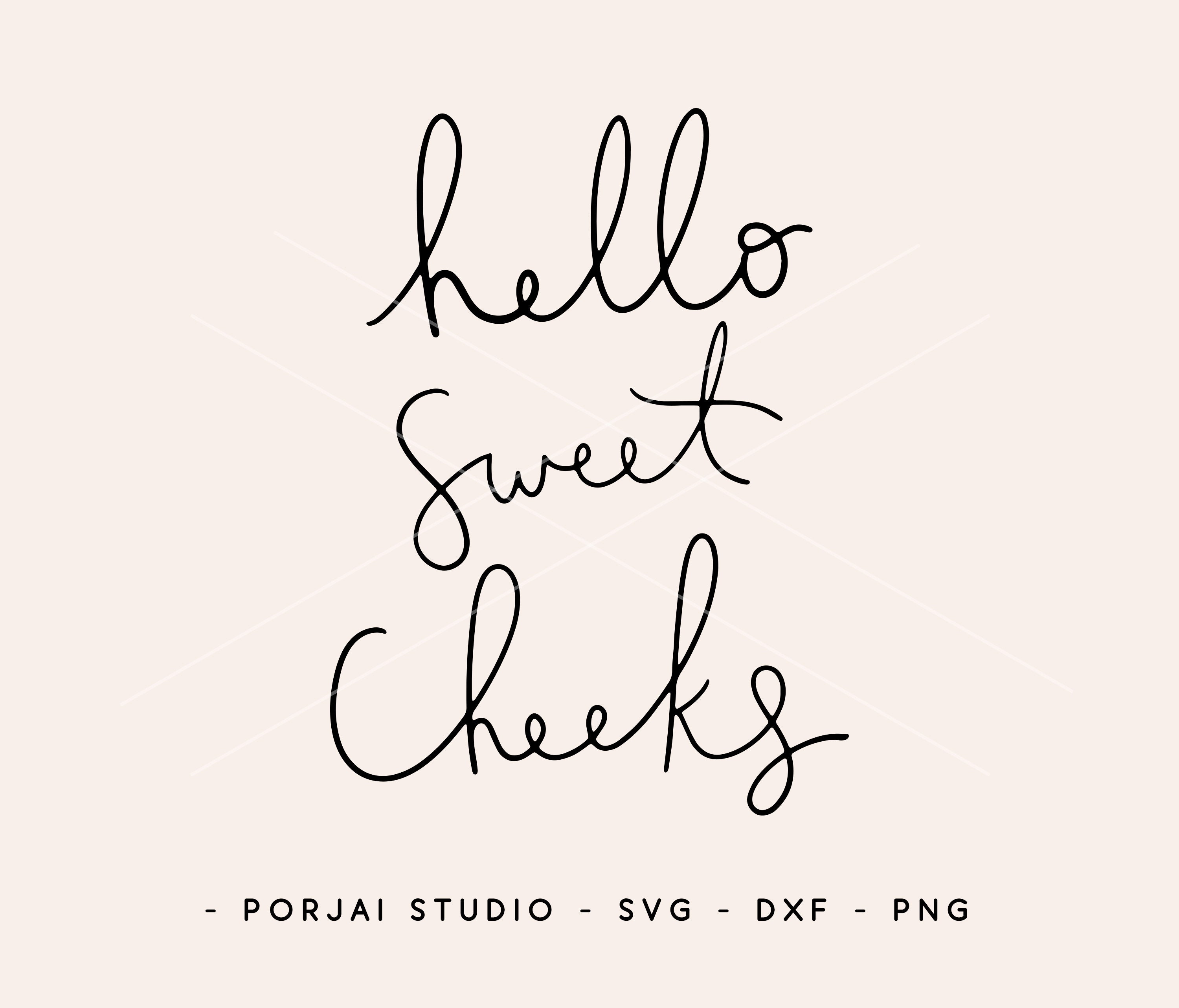 Hello Sweet Cheeks Svg Sign. Funny Bathroom Sign. Bathroom Etsy