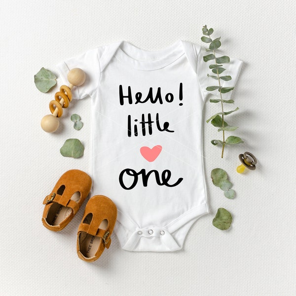 Hello Little One svg, Baby Svg, New Baby Svg, Pregnancy Reveal Svg, Cute Svg File, Svg Cut File, Instant Download  Silhouette/Cricut/Cameo