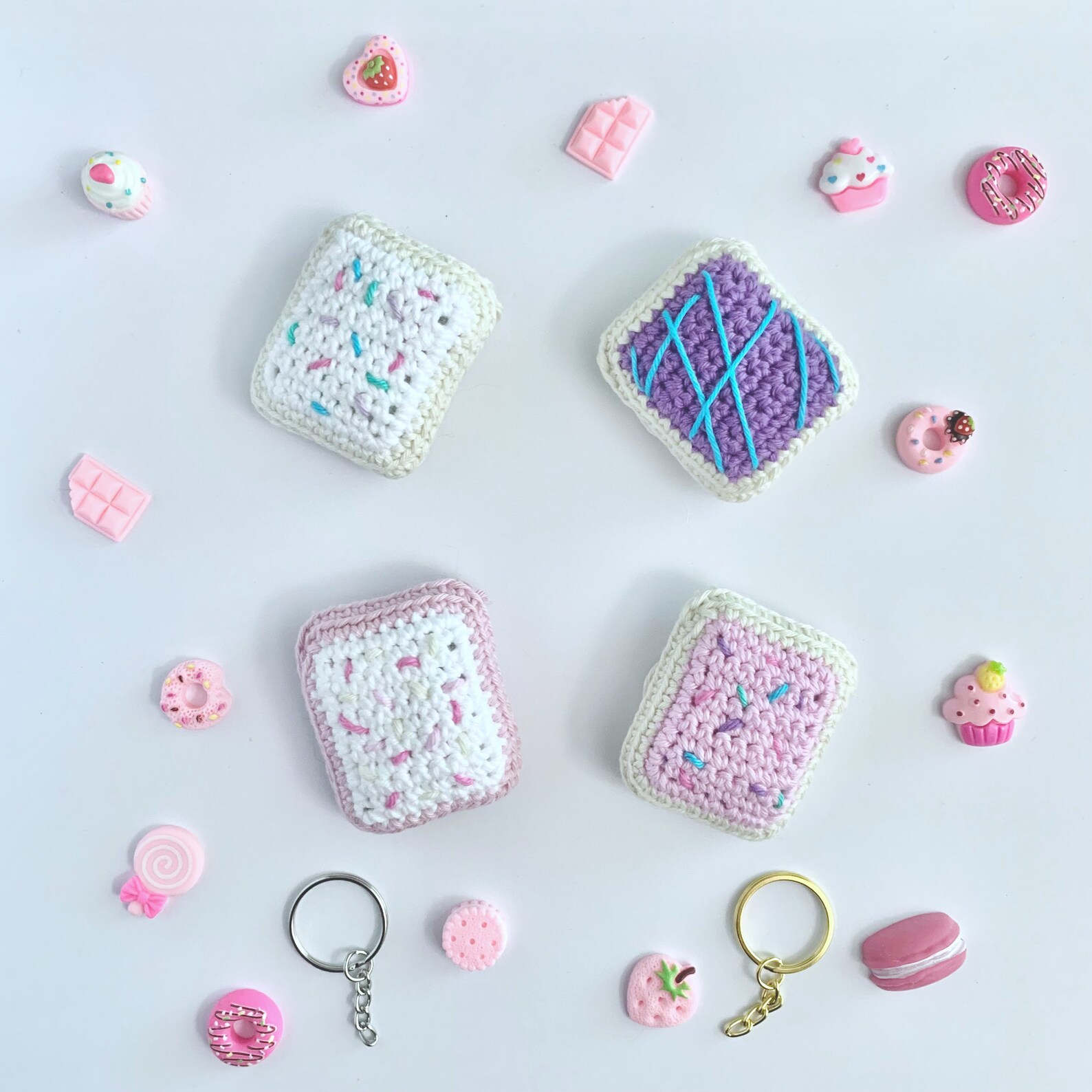 Toaster Pastry Crochet Keychain Etsy