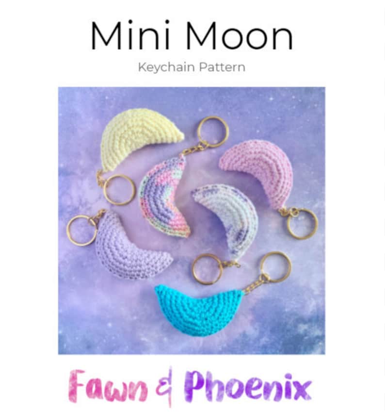 Mini Moon Keychain *PDF PATTERN - CROCHET* - Etsy