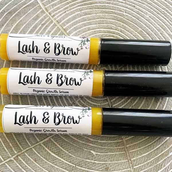Lash + Brow Serum | Eyebrow and Eyelash growth | Castor Oil, Horsetail | Eyebrow Serum | Lash Health | Grow Eyebrows | Eyelash Oil Natural