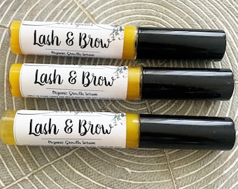 Lash + Brow Serum | Eyebrow and Eyelash growth | Castor Oil, Horsetail | Eyebrow Serum | Lash Health | Grow Eyebrows | Eyelash Oil Natural
