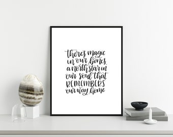 Tríada corporal del eneagrama (8, 9, 1) - Letras de Sleeping At Last - Letras a mano imprimibles - Arte del eneagrama - Impresión digital - 8x10