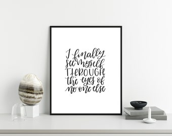 Eneagrama Tres (3) - Letras de Sleeping At Last - Letras a mano imprimibles - Arte del Eneagrama - Impresión digital - 8x10