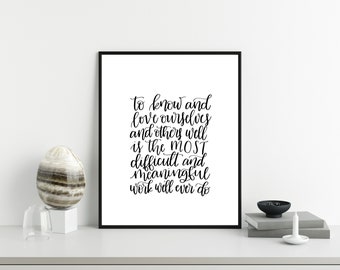 Eneagrama Nueve (9) - Letras de Sleeping At Last - Letras a mano imprimibles - Arte del Eneagrama - Impresión digital - 8x10